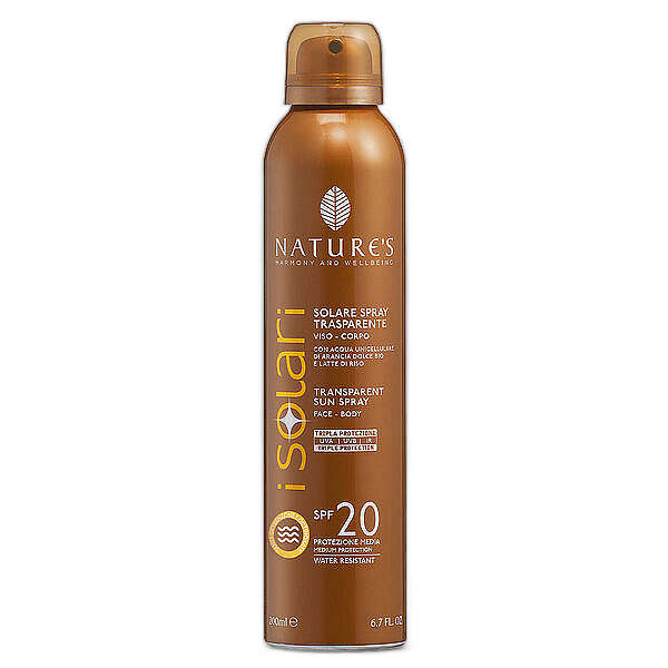 Nature's iSolari Transparent Sun Spray SPF 20 Прозрачен слънцезащитен спрей SPF 20