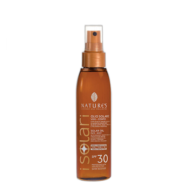 Nature's iSolari Solar Oil SPF 30 - Слънцезащитно сухо олио за сияен тен SPF 30